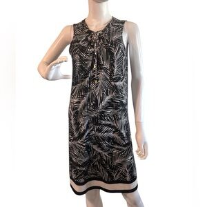 MICHAEL KORS Sleeveless Black and White Dress: Size medium